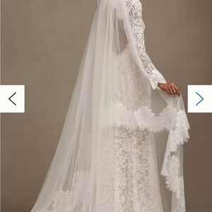 Anthropologie White Lace Veil